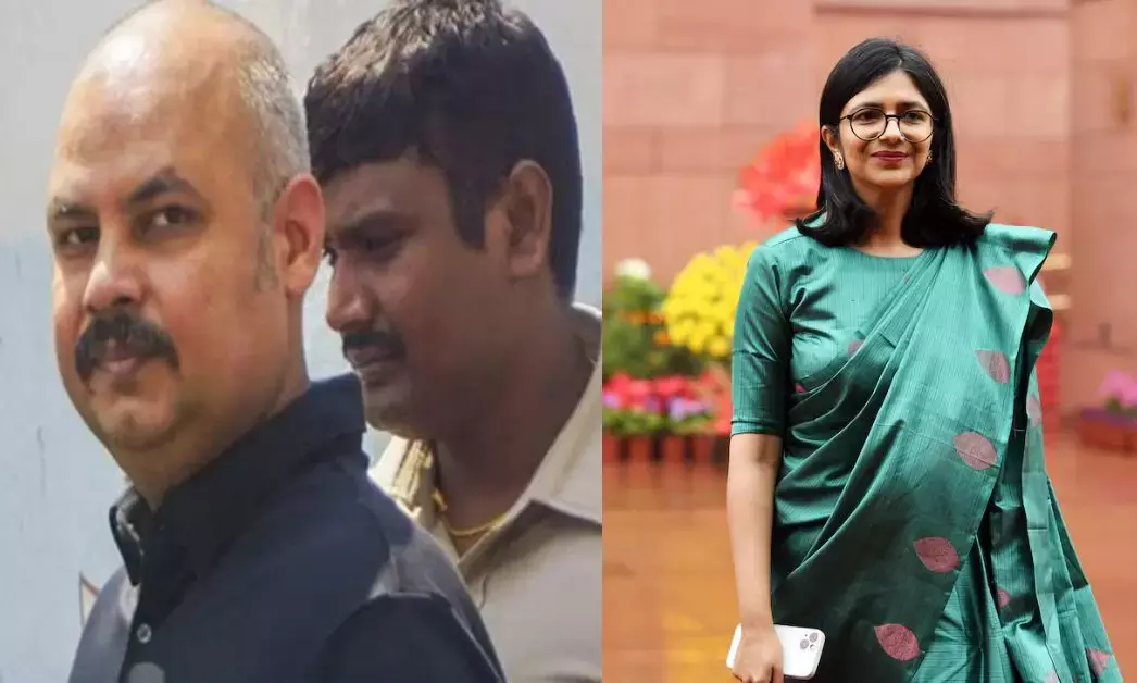 Swati Maliwal and Bibhav Kumar