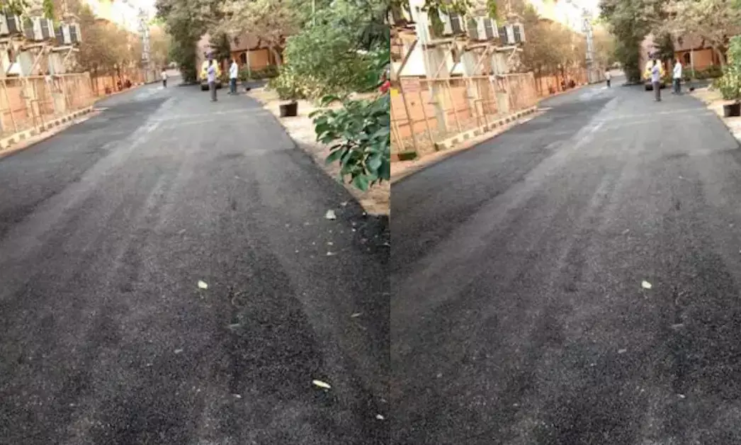 Road Widening work in Greater Noida