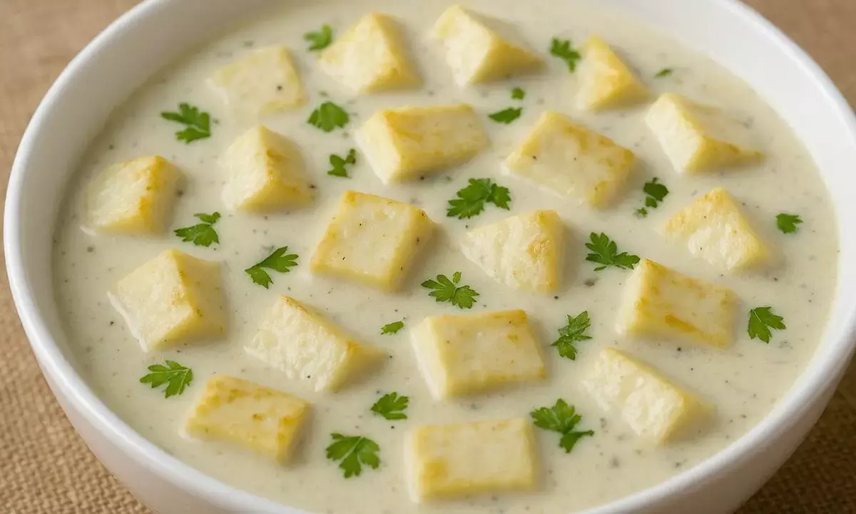 white gravy paneer sabji recipe in hindi