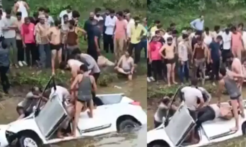 इंदौर-बैतूल हाईवे : कालीसिंध नदी में गिरी कार, 2 की मौत