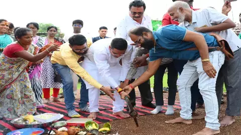 MLA Rakesh Sen performed the Bhoomi Pujan