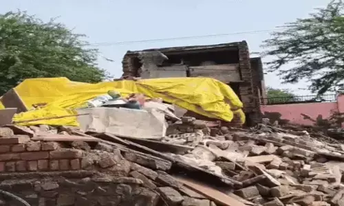 Houses collapsed in rain