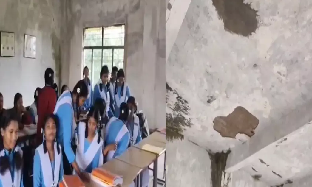 दुगली स्कूल भवन जर्जर : दीवारों के दरार में फंसा बच्चों का भविष्य प्रशासन नहीं दे रहा ध्यान