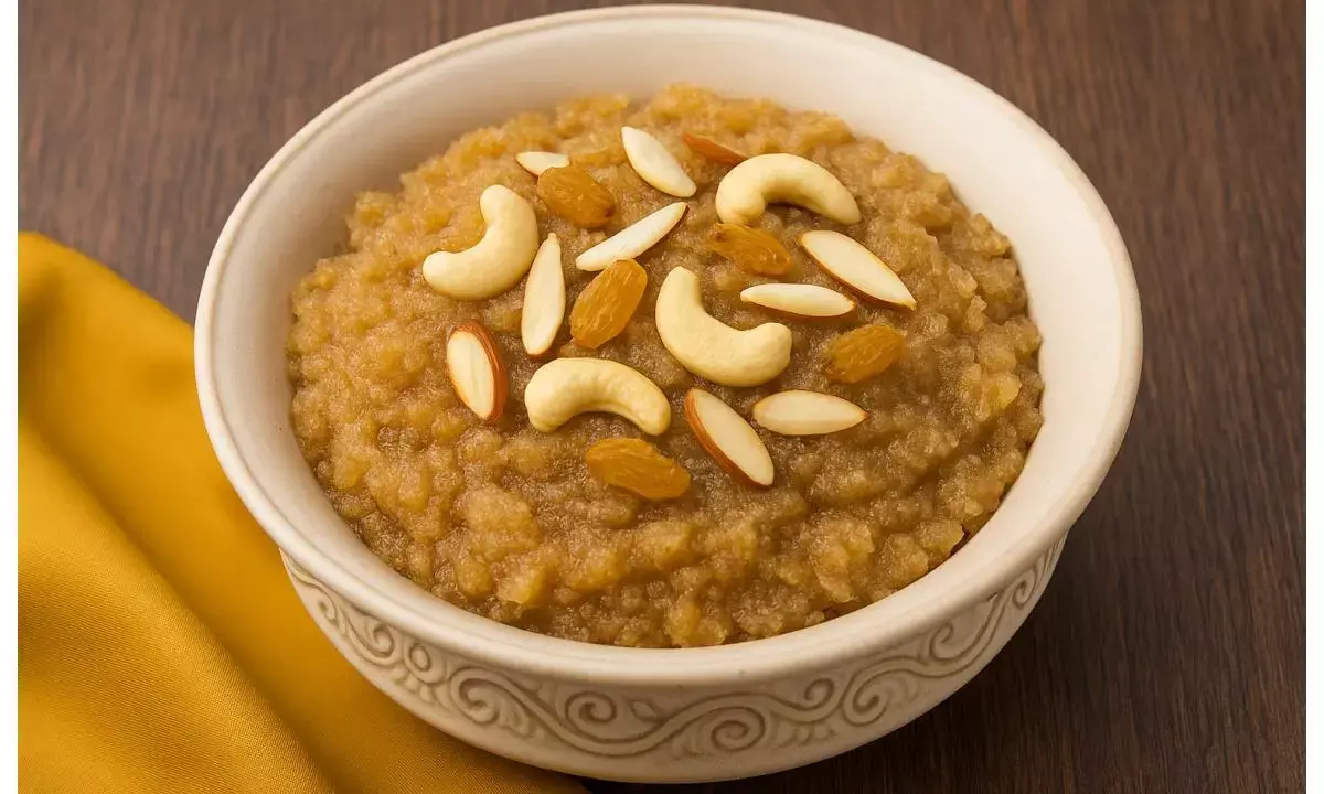 Singhara atta halwa