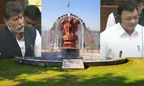 विधायक किरण देव और उद्योग मंत्री लखनलाल देवांगन