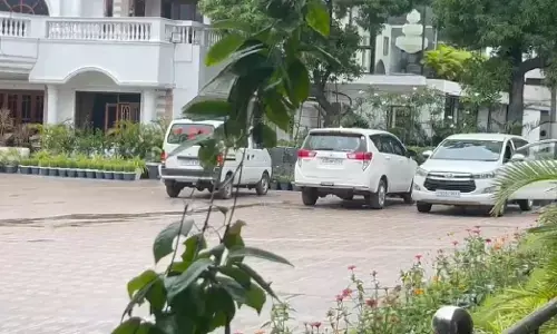 ED vehicles parked outside the house