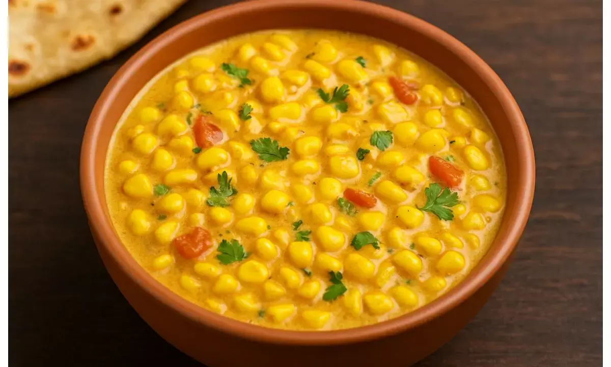 creamy corn sabji recipe