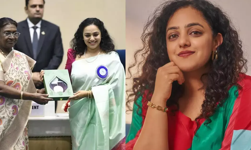 नित्या मेनन हाथों में लगा गोबर किए पहुंची थी नेशनल अवॉर्ड लेने