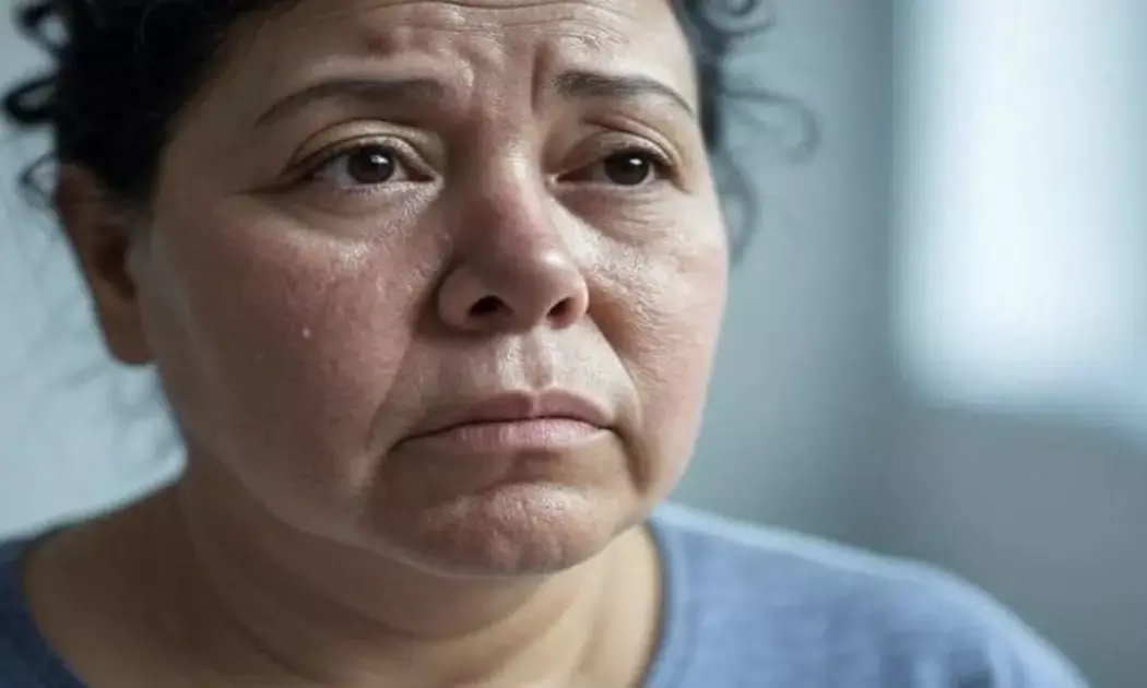 प्रोटीन की कमी से परेशान महिला