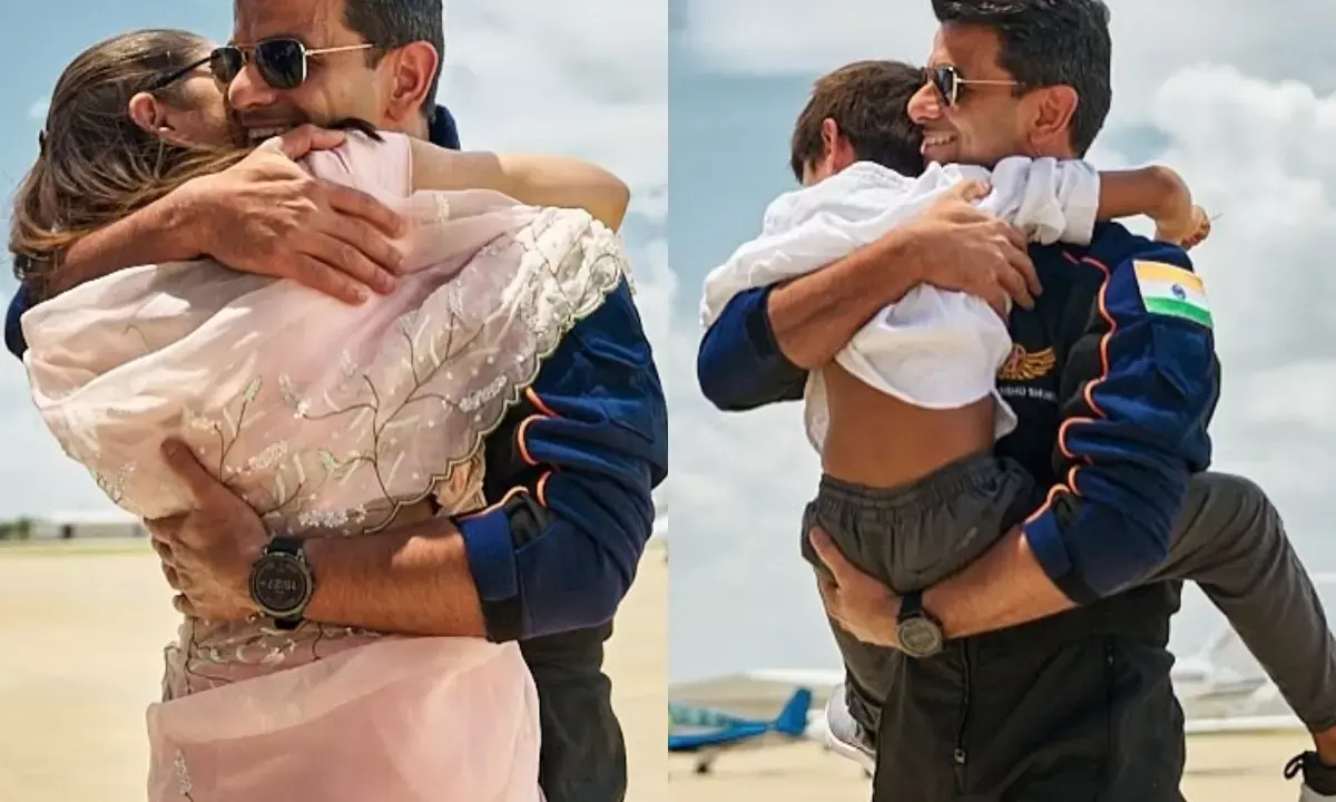 अंतरिक्ष यात्री शुभांशु शुक्ला की घर वापसी, पत्नी और बेटे से मिल भावुक हुए ‘शुक्स