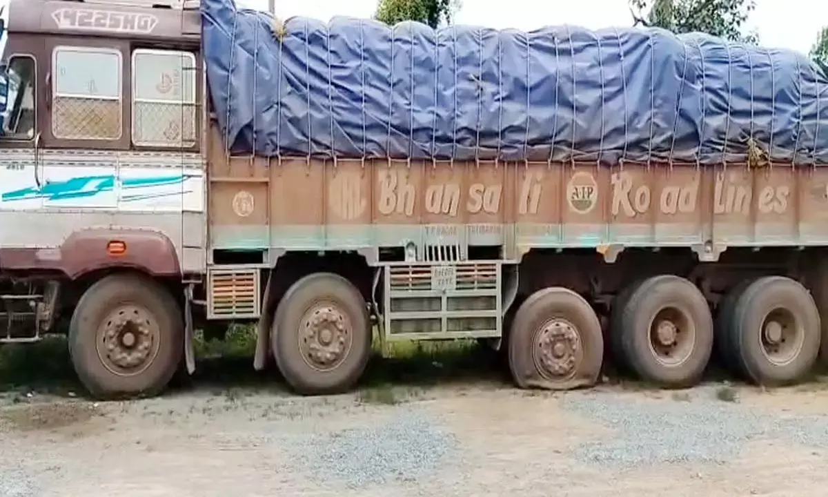 truck loaded with manure