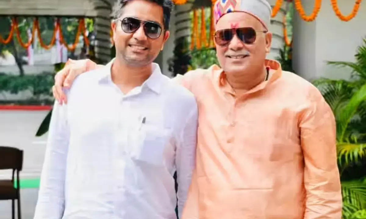 Bhupesh Baghel with son
