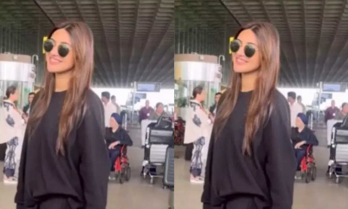 श्रीलीला का ऑल-ब्लैक लुक