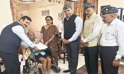 Honoring Kargil Cir Brigadier PK Lahri District Sainik Welfare Board