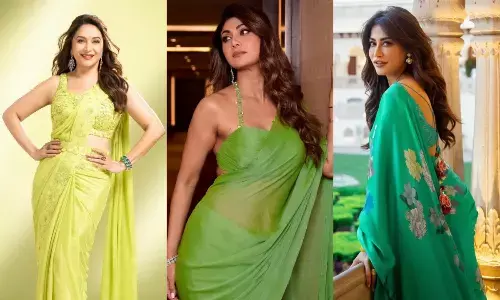 इस सावन ट्राय करें बॉलीवुड हसीनाओं जैसी हरी साड़ियां