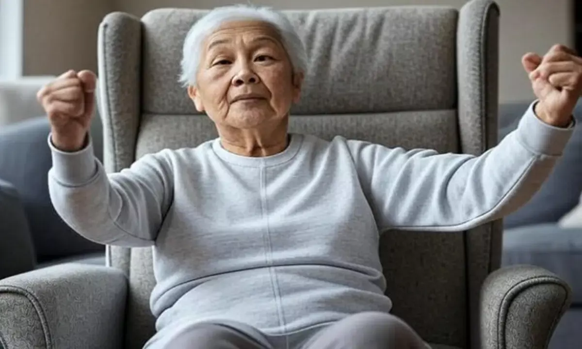 कुर्सी व्यायाम के जरिए स्वस्थ बुजुर्ग