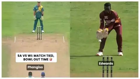 bowl out sa vs wi