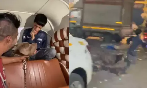 Mumbai boy pitbull dog attack viral video