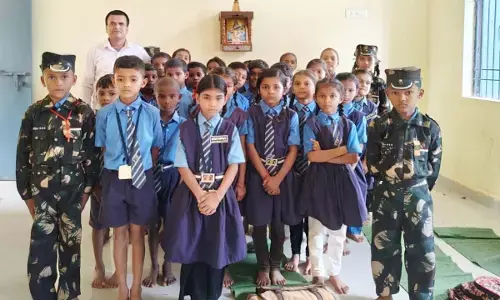 Students attending the school