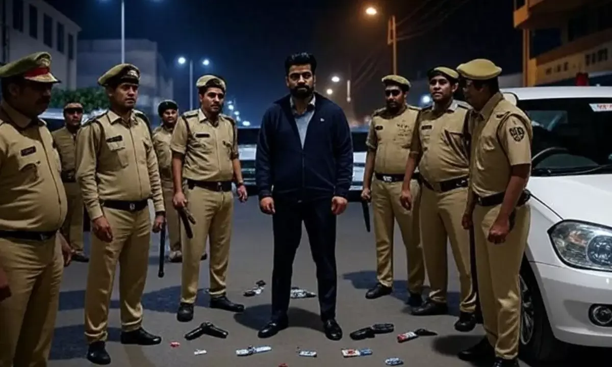 भोपाल में विधानसभा पास लगी स्कॉर्पियो से ड्रग्स तस्कर यासीन गिरफ्तार।