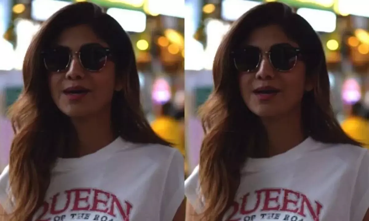 एक्ट्रेस शिल्पा शेट्टी का एयरपोर्ट पर कूल लुक