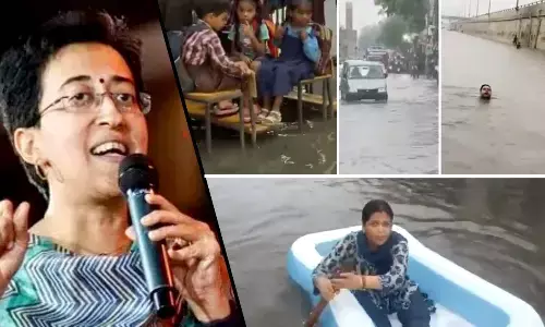 Atishi targeted CM Rekha Gupta for Waterlogging