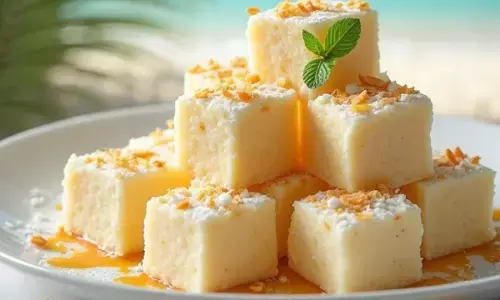 हरियाली तीज पर बनाएं केले की बर्फी। हरियाली तीज पर बनाएं केले की बर्फी।