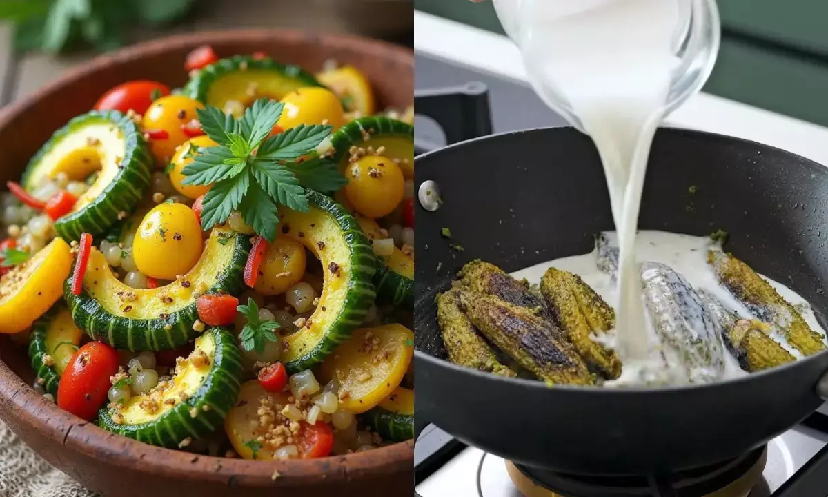 दूध वाले भरवां करेले बनाने की आसान रेसिपी।