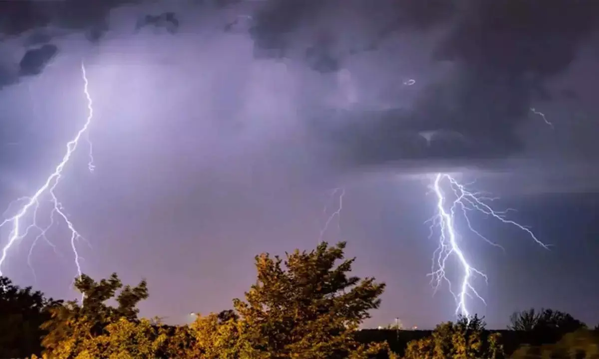 A student and a youth died due to lightning