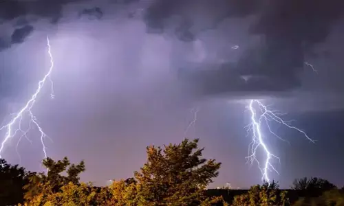 A student and a youth died due to lightning