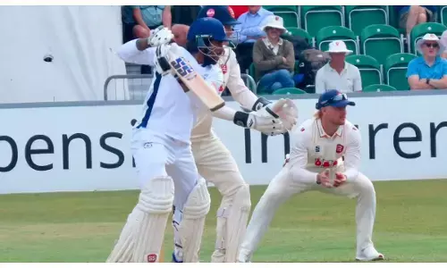 Tilak varma scored 2nd century in his third county match