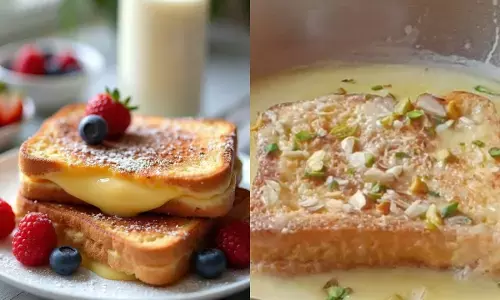 मिल्क कस्टर्ड टोस्ट बनाने की रेसिपी।