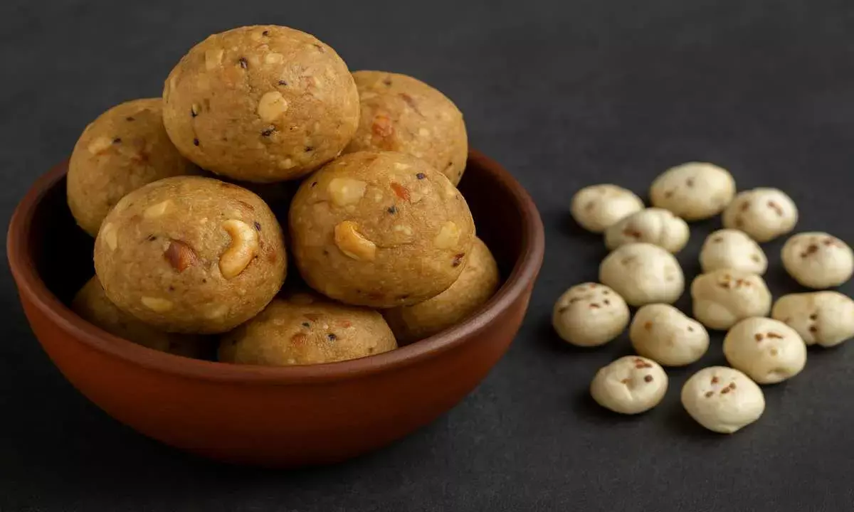 Makhana Laddu Benefits and recipe