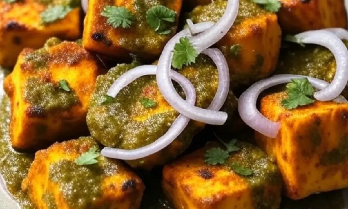 पनीर ठेचा बनाने की विधि।