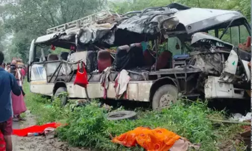 Deoghar Bus-truck Accident Deoghar Bus-truck Accident