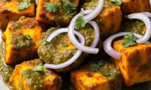 पनीर ठेचा बनाने की विधि।