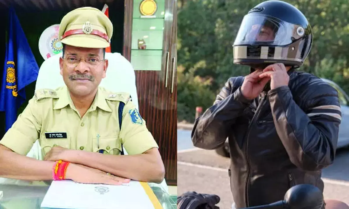पुलिस अधिकारियों और कर्मचारियों दोपहिया वाहन चलाते समय हेलमेट पहनना अनिवार्य