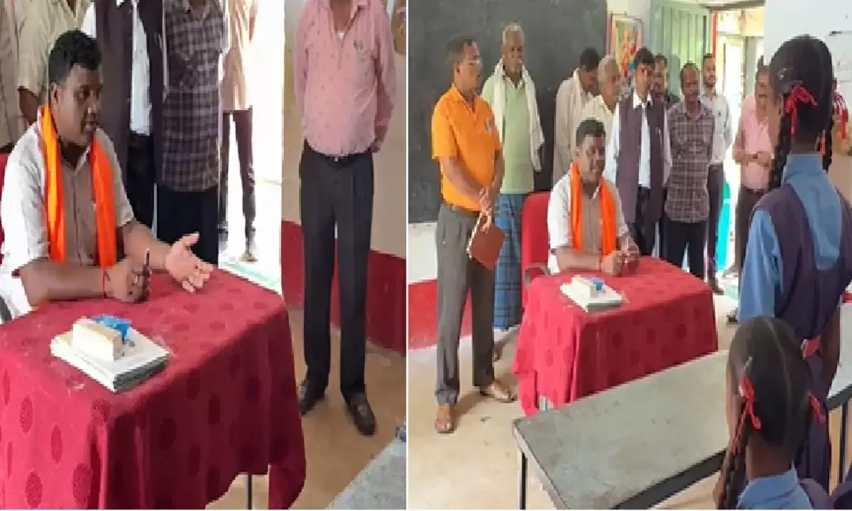 विधायक आशाराम नेताम औचक निरीक्षण के लिए स्कूल पहुंचे