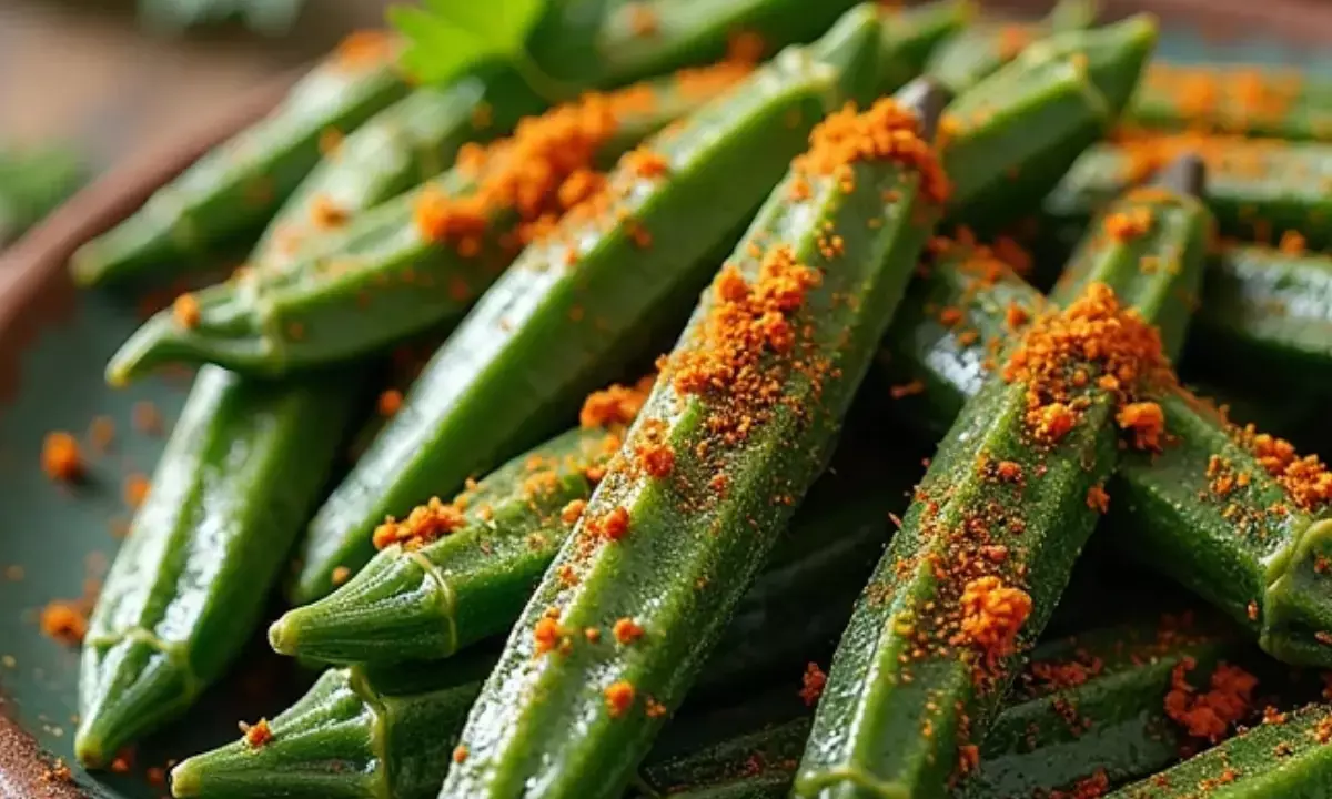 आचारी भिंडी बनाने की रेसिपी।