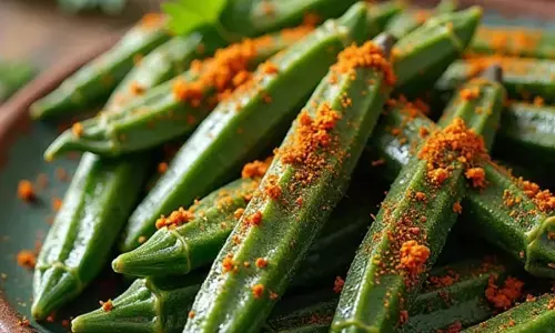 आचारी भिंडी बनाने की रेसिपी।