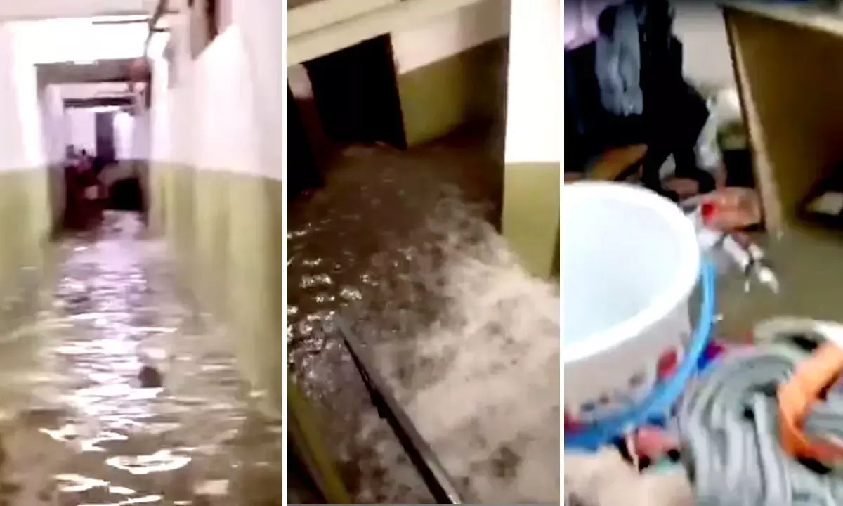 ABES College Girls Hostel Waterlogging