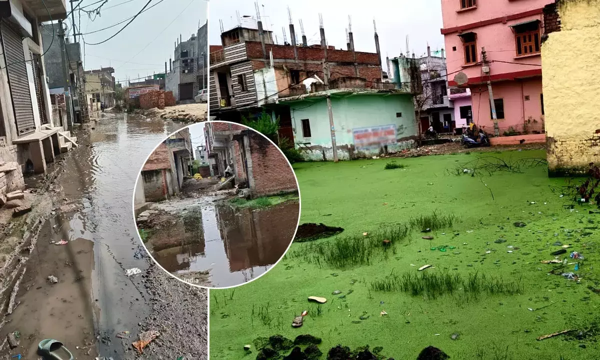 Kulesra Village Waterlogging Without Rain Kulesra Village Waterlogging Without Rain