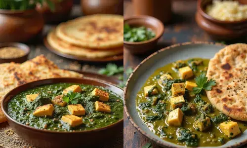 रेस्टोरेंट स्टाइल पालक पनीर और मिस्सी रोटी बनाने की आसान रेसिपी। रेस्टोरेंट स्टाइल पालक पनीर और मिस्सी रोटी बनाने की आसान रेसिपी।