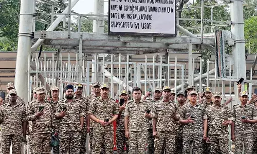 Mobile tower installed with the efforts of security forces