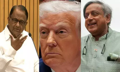 India-US Trade Crisis shashi tharoor and Chidambaram On Trump 25 Percent Tariff India-US Trade Crisis shashi tharoor and Chidambaram On Trump 25 Percent Tariff