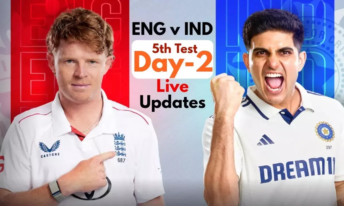 eng vs eng 5th test day 2 live updates