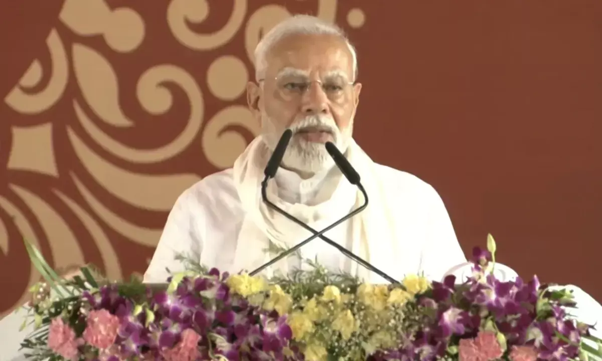 Prime Minister Narendra Modi laid the foundation stone and inaugurated several development projects worth about Rs 2200 crores.