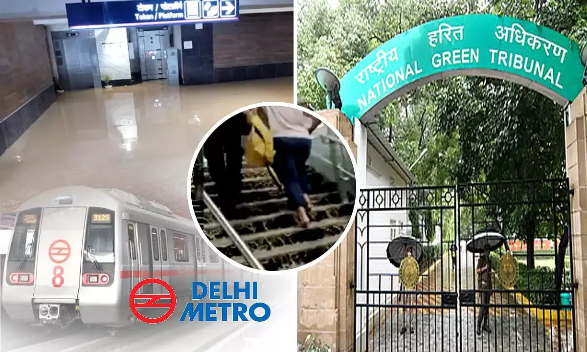 delhi metro rain water