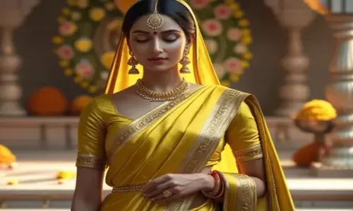 सावन सोमवार पर पीले रंग की साड़ी का महत्व