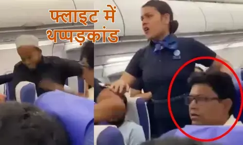 video slapping case Indigo flight going viral.